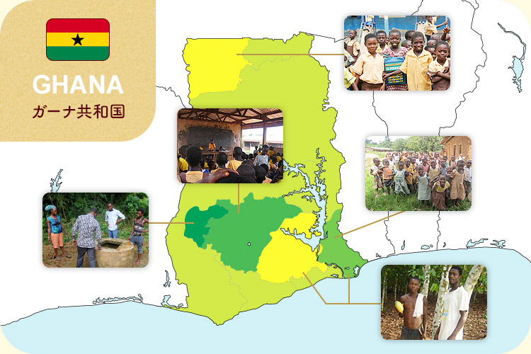 ガーナ共和国地図