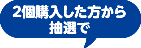 2個購入した方から抽選で