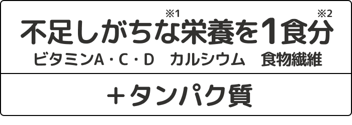 不足しがちな栄養を1食分