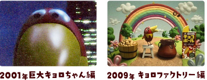 2001年 巨大キョロちゃん編、2009年 キョロファクトリー編