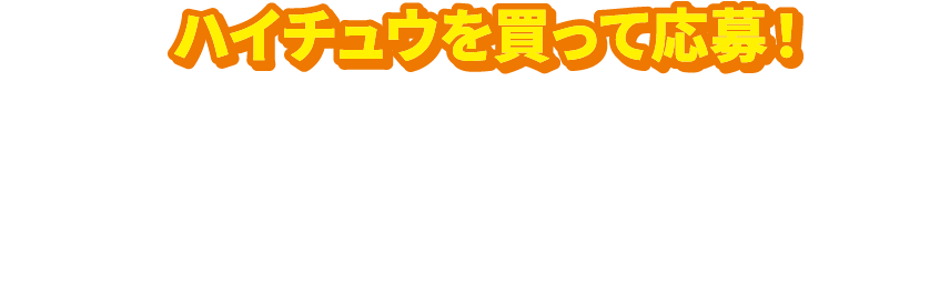 ハイチュウを買って応募! ハイチュウを購入したレシートで応募できるプレゼントキャンペーンを実施中!アメリカンな今だけの限定グッズを手に入れよう!